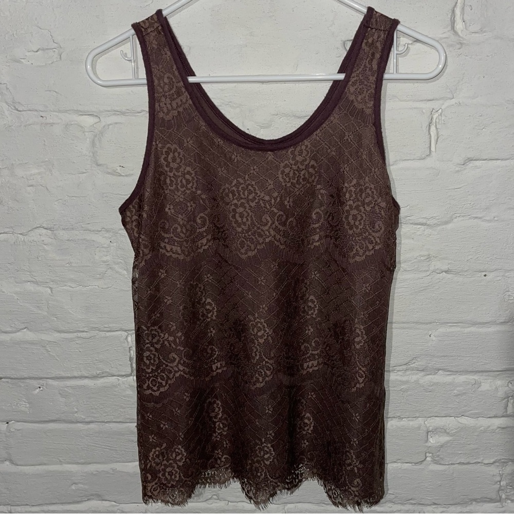 Maurices Brown Lacy Tank S